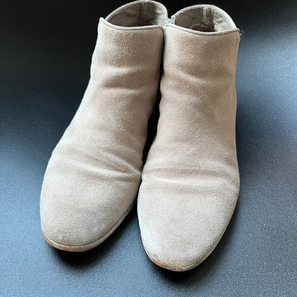 Women's Suede Ankle Boots - Tan
